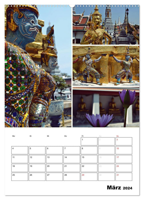 La vie colorée en Thaïlande (Calendrier mural CALVENDO 2024) 