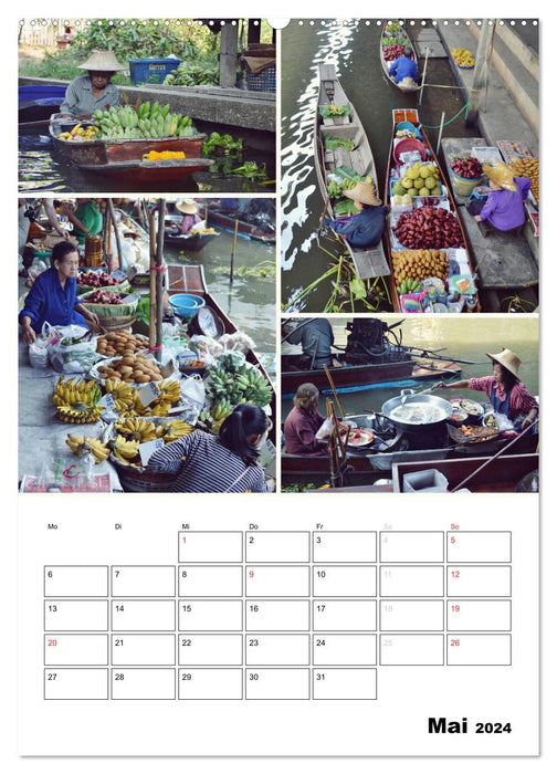 Das bunte Leben in Thailand (CALVENDO Wandkalender 2024)