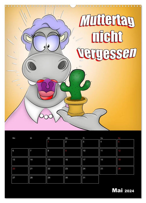 Cartoons - mir doch Bockwurscht (CALVENDO Premium Wandkalender 2024)