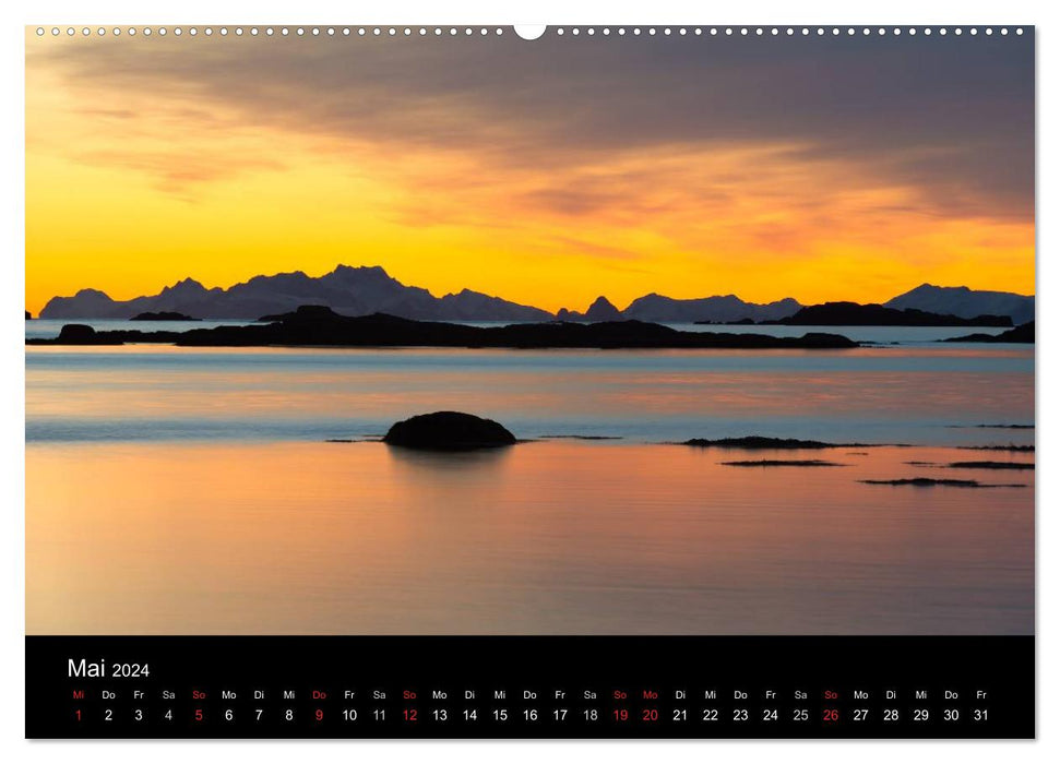 A la lumière des Lofoten (Calendrier mural CALVENDO 2024) 