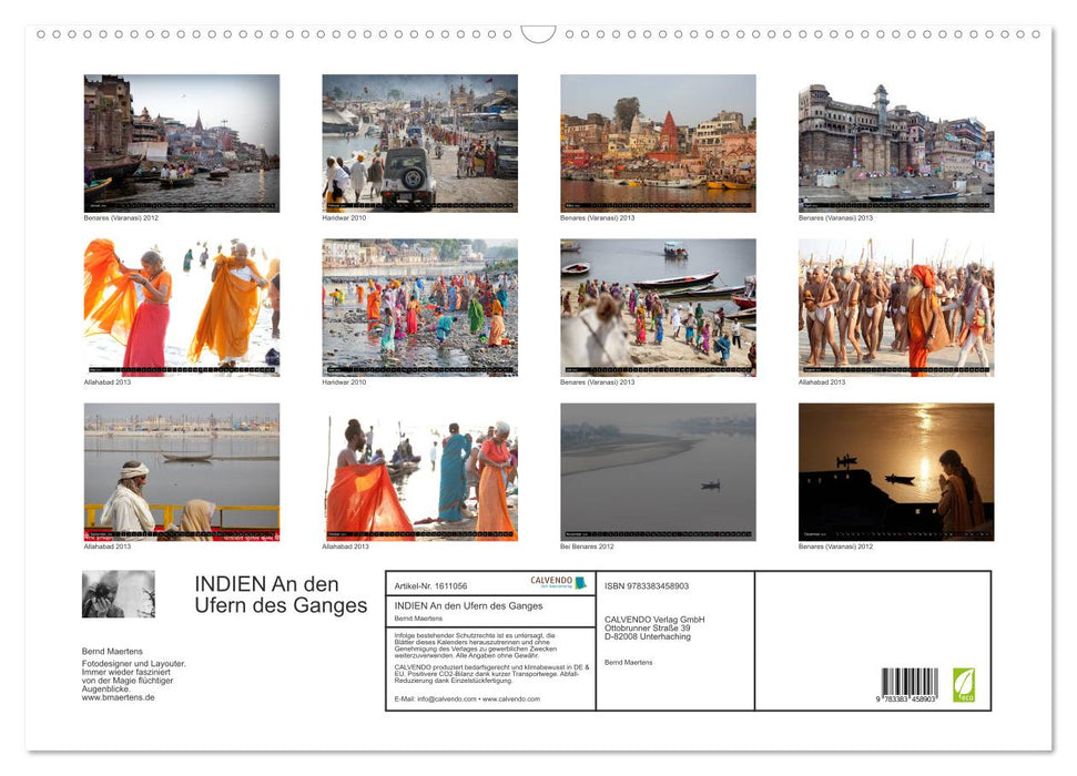 INDIEN An den Ufern des Ganges (CALVENDO Wandkalender 2024)