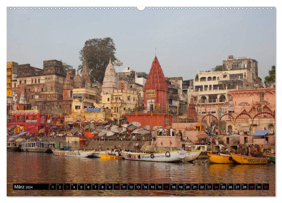 INDIEN An den Ufern des Ganges (CALVENDO Wandkalender 2024)