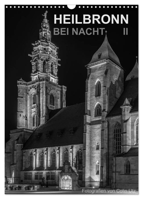 Heilbronn bei Nacht 2 (CALVENDO Wandkalender 2024)