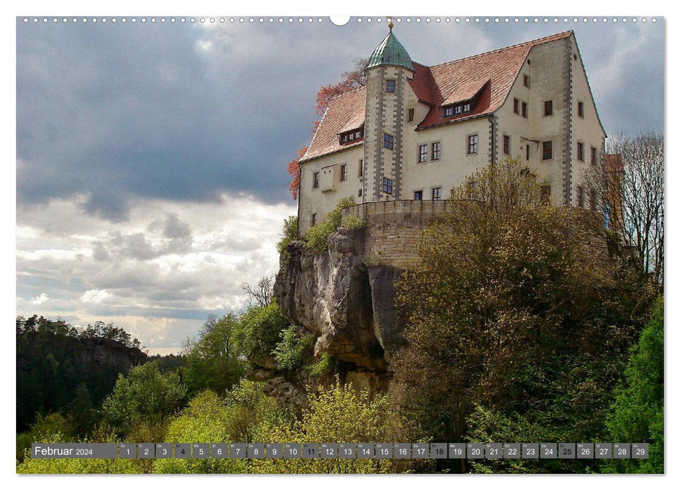 Châteaux et palais romantiques en Allemagne (calendrier mural CALVENDO 2024) 