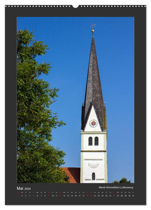 Clochers d'églises du quartier de Fürstenfeldbruck (calendrier mural CALVENDO 2024) 