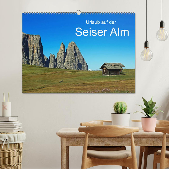 Vacances sur le Seiser Alm (calendrier mural CALVENDO 2024) 