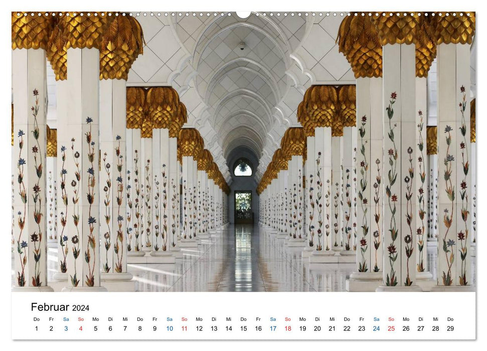 Architecture moderne à Abu Dhabi et Dubaï (Calendrier mural CALVENDO Premium 2024) 