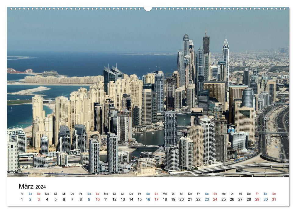 Architecture moderne à Abu Dhabi et Dubaï (Calendrier mural CALVENDO Premium 2024) 