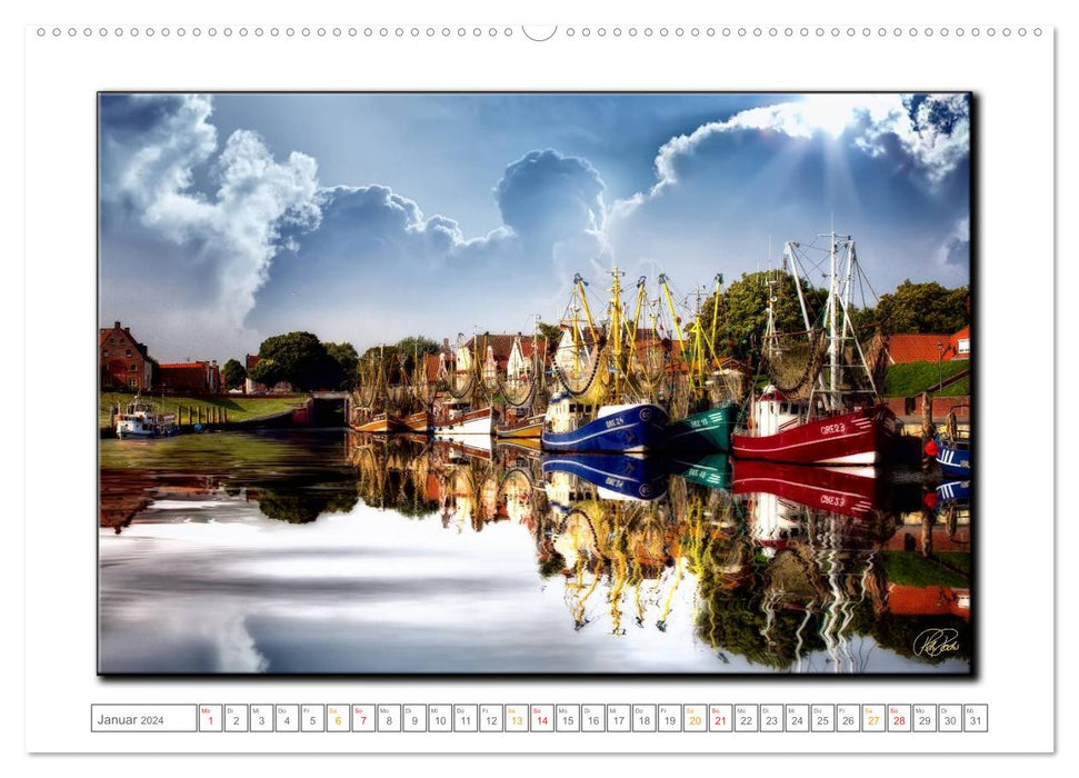 Ostfriesland - der alte Hafen Greetsiel (CALVENDO Wandkalender 2024)