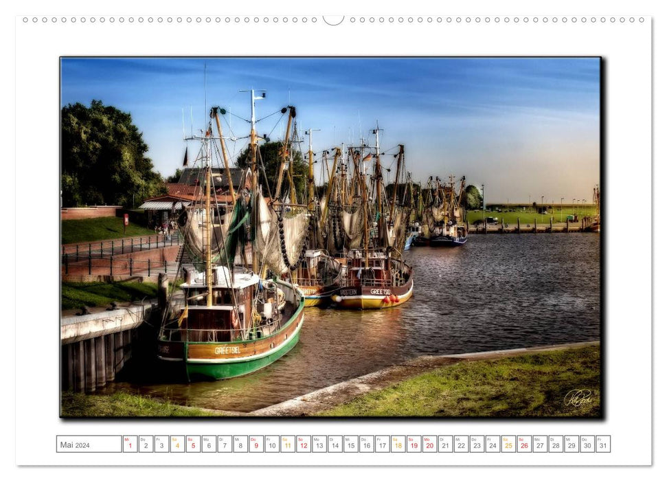 Ostfriesland - der alte Hafen Greetsiel (CALVENDO Wandkalender 2024)