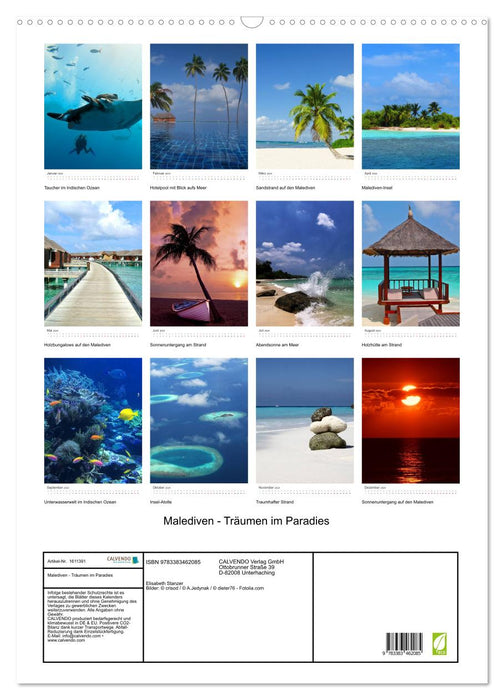 Maldives - Dreaming in Paradise (CALVENDO Wall Calendar 2024) 