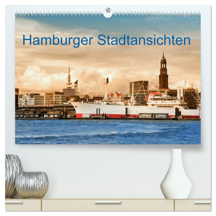Vues de la ville de Hambourg (calendrier mural CALVENDO Premium 2024) 