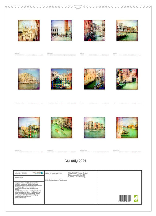 Venise 2024 (Calendrier mural CALVENDO 2024) 