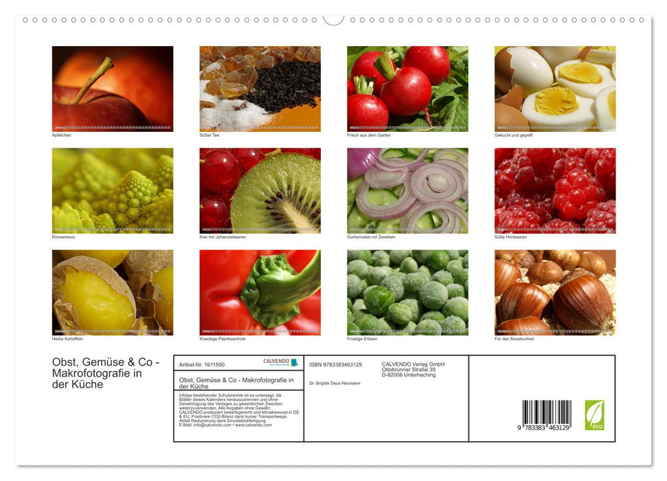 Fruits, légumes &amp; Co - macrophotographie en cuisine (Calendrier mural CALVENDO Premium 2024) 