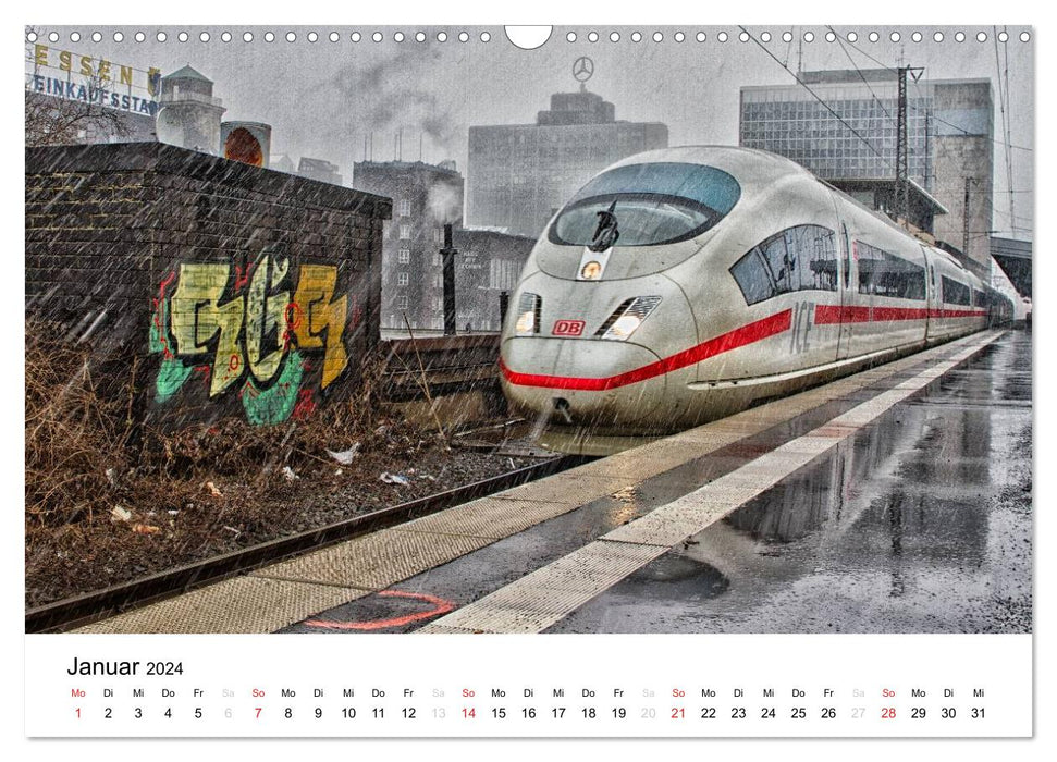 Auf eisernen Wegen - Faszination Bahn (CALVENDO Wandkalender 2024)