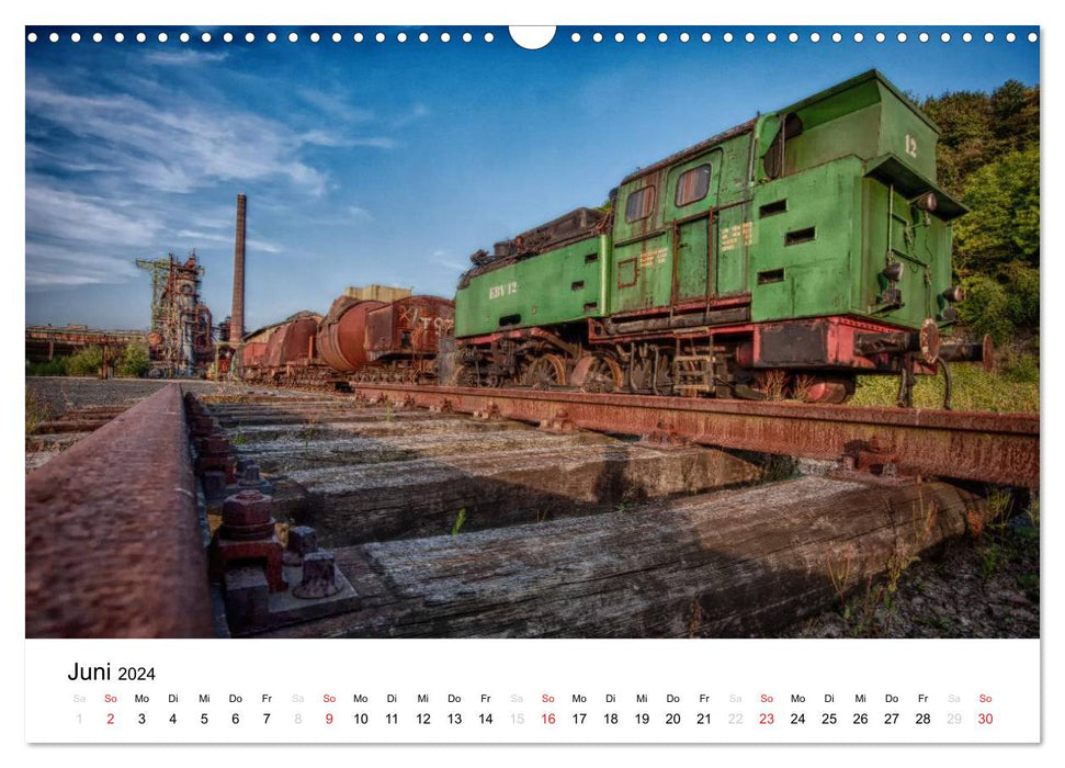 Sur les chemins de fer - la fascination des chemins de fer (calendrier mural CALVENDO 2024) 