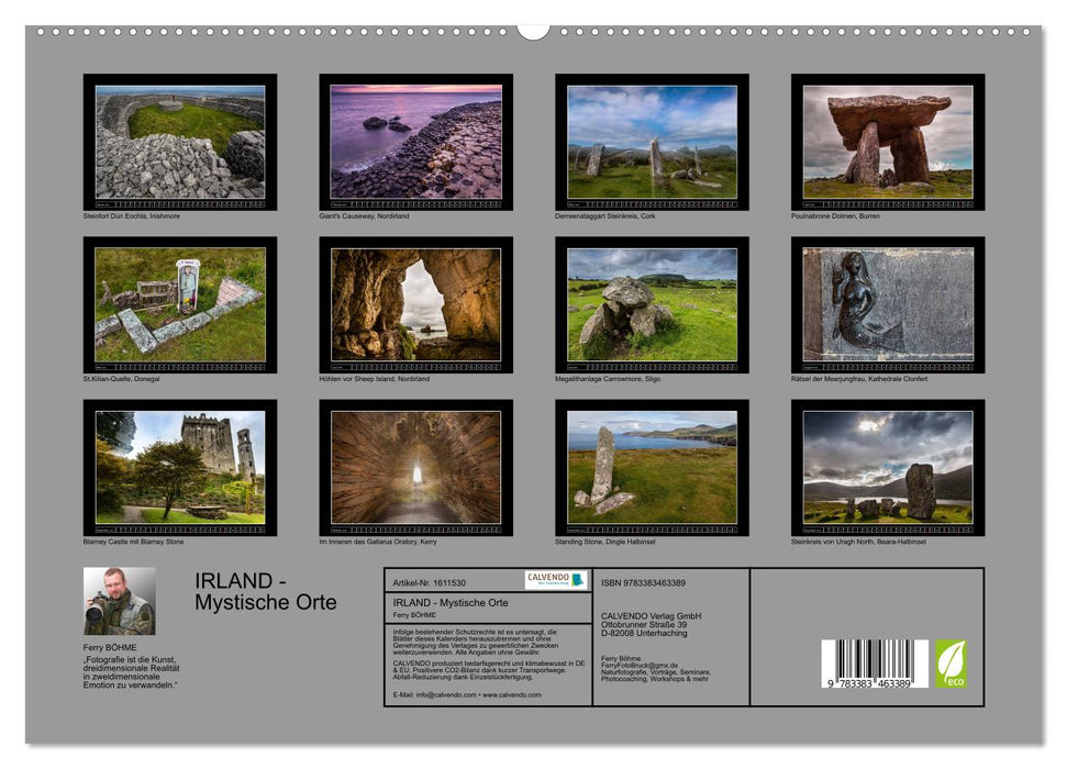 IRLANDE - Lieux mystiques (Calvendo Premium Wall Calendar 2024) 