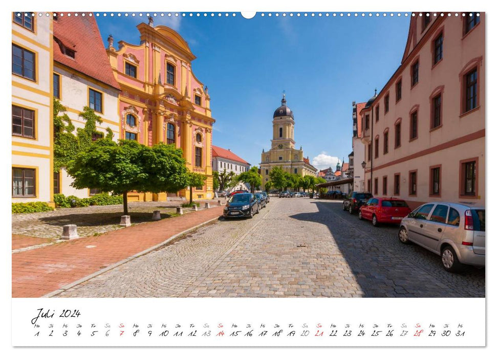 Neubourg romantique sur le Danube (Calvendo Premium Wall Calendar 2024) 