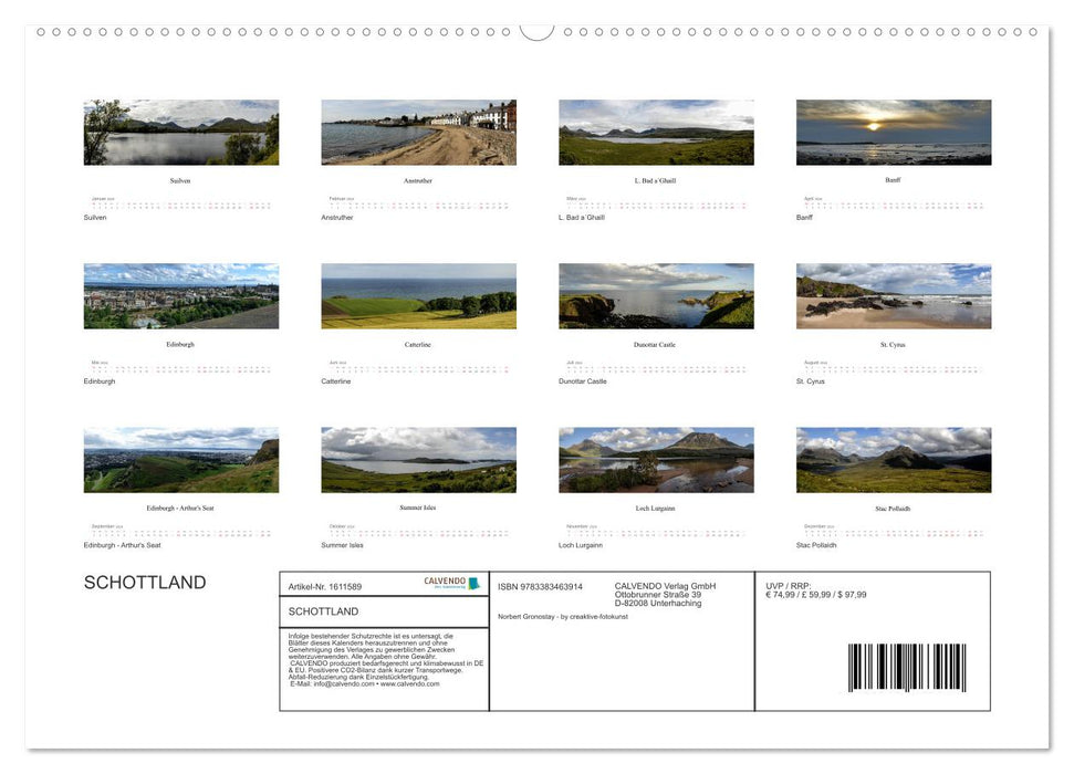 Schottland - Land am Wasser (CALVENDO Premium Wandkalender 2024)