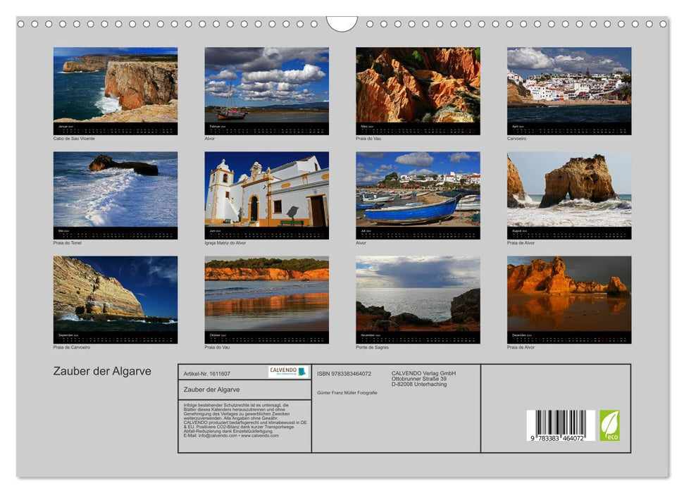 Magie de l'Algarve (Calendrier mural CALVENDO 2024) 