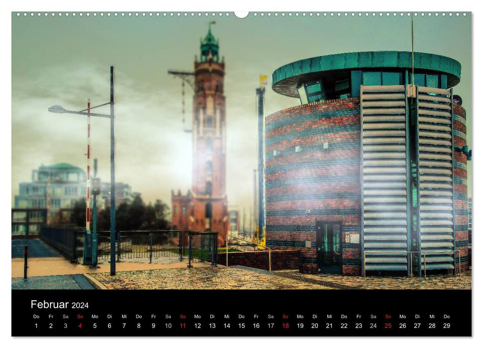 Bremerhaven - Blickpunkte (CALVENDO Wandkalender 2024)