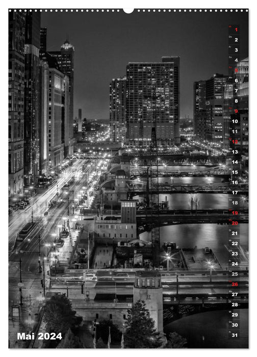 CHICAGO Vertikale Impressionen (CALVENDO Premium Wandkalender 2024)