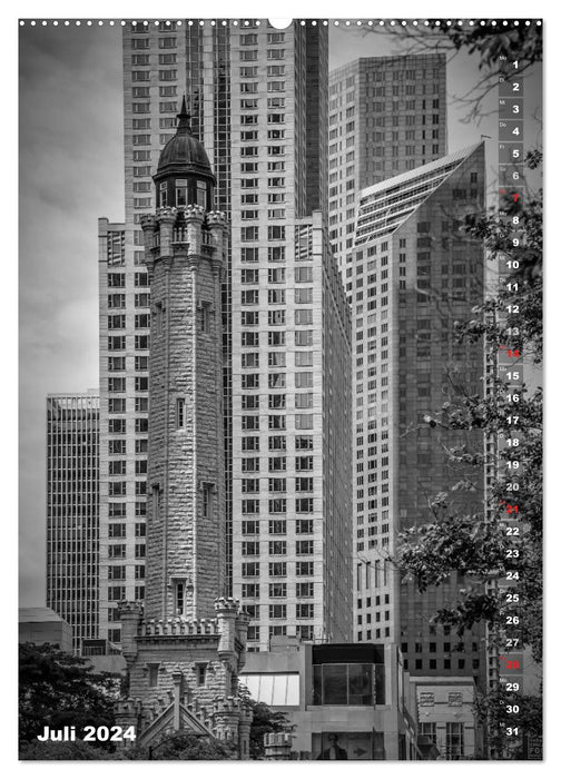 CHICAGO Vertikale Impressionen (CALVENDO Premium Wandkalender 2024)