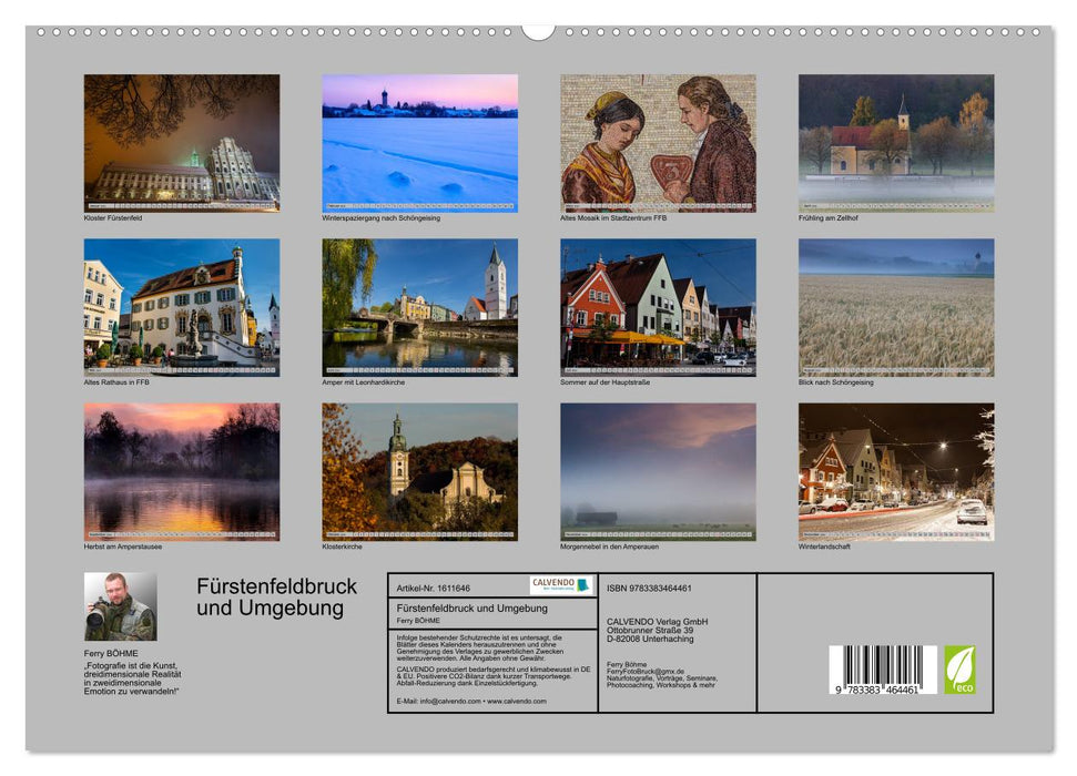 Fürstenfeldbruck und Umgebung (CALVENDO Premium Wandkalender 2024)