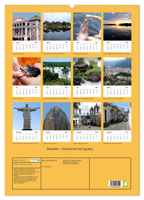Brazil - Amazonia to Iguaçu (CALVENDO wall calendar 2024) 