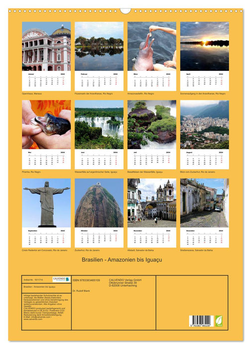 Brasilien - Amazonien bis Iguaçu (CALVENDO Wandkalender 2024)