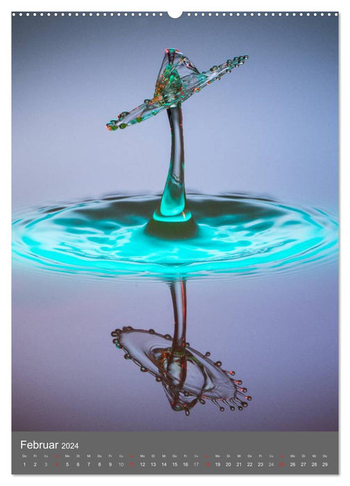 Liquid Art, high-speed drop photography (CALVENDO Premium Wall Calendar 2024) 