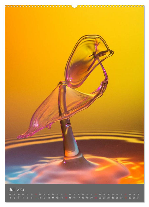 Liquid Art, high-speed drop photography (CALVENDO Premium Wall Calendar 2024) 