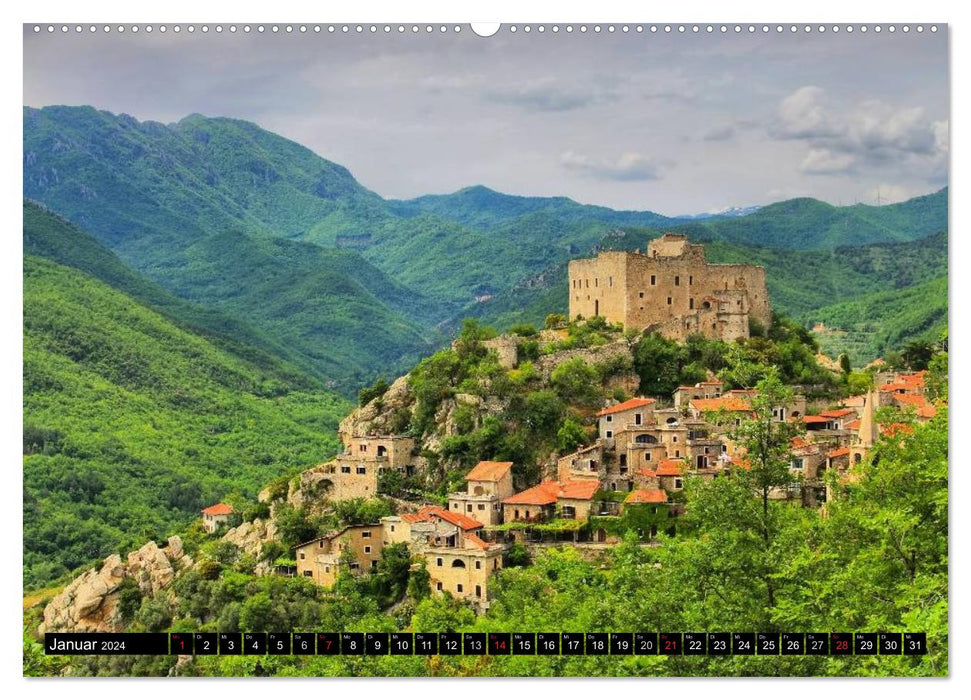 Liguria - Mountains and Sea (CALVENDO Premium Wall Calendar 2024) 