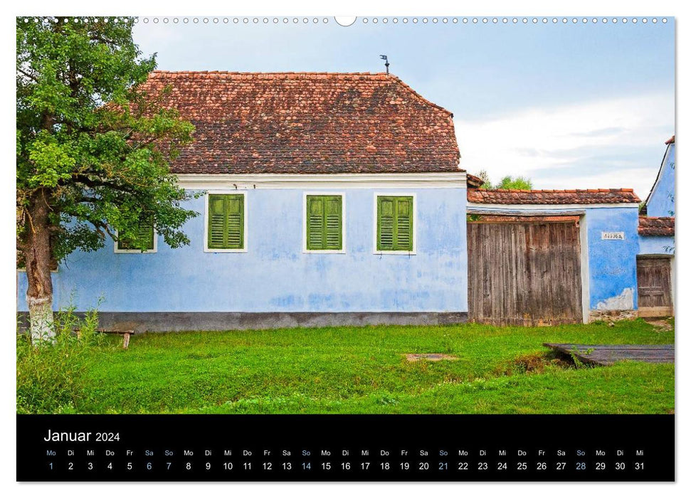 Bauernhäuser in Siebenbürgen (CALVENDO Premium Wandkalender 2024)