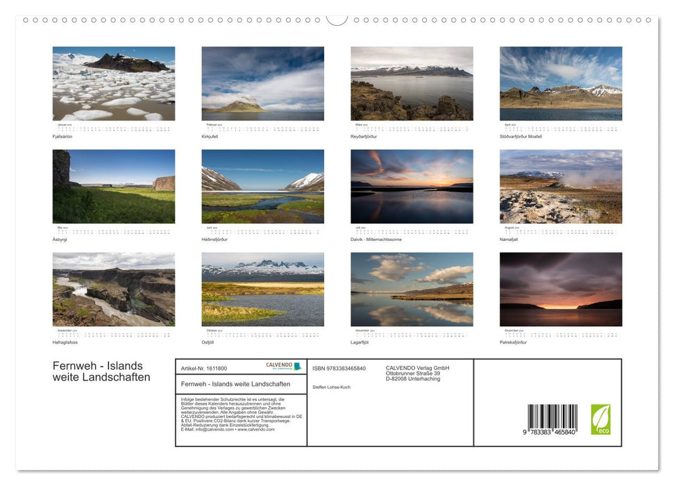 Fernweh 2024 – Islands weite Landschaften (CALVENDO Premium Wandkalender 2024)