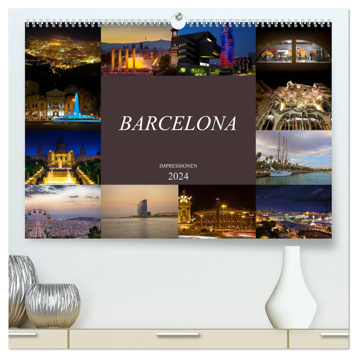 Barcelona Impressionen (CALVENDO Premium Wandkalender 2024)