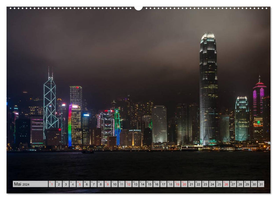 Big City Lights - metropolises in a glow of lights (CALVENDO wall calendar 2024) 