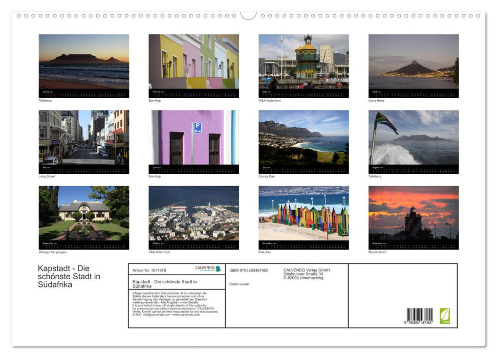 Cape Town - The most beautiful city in South Africa (CALVENDO wall calendar 2024) 