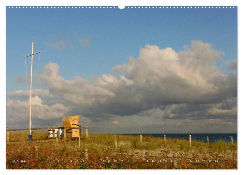 Wo de Ostseewellen trecken an den Strand 2024 (CALVENDO Premium Wandkalender 2024)