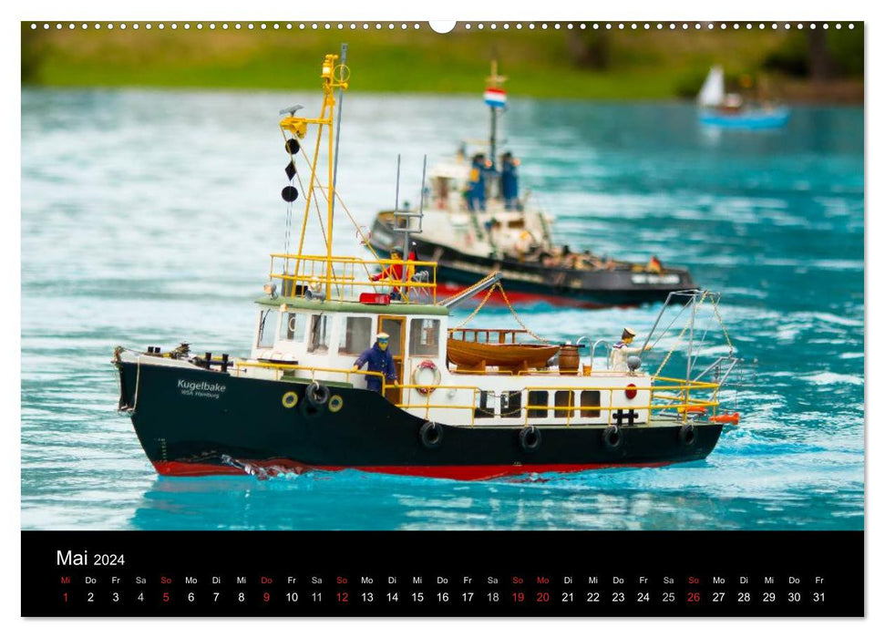 Modellboote in ihrem Element (CALVENDO Wandkalender 2024)