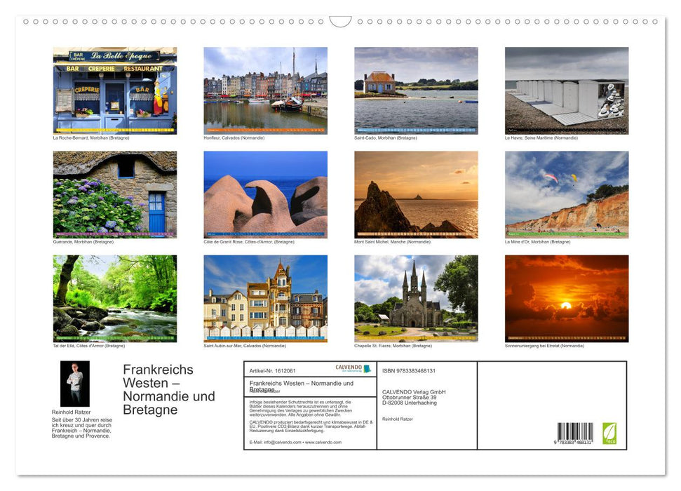 The West of France – Normandy and Brittany (CALVENDO wall calendar 2024) 