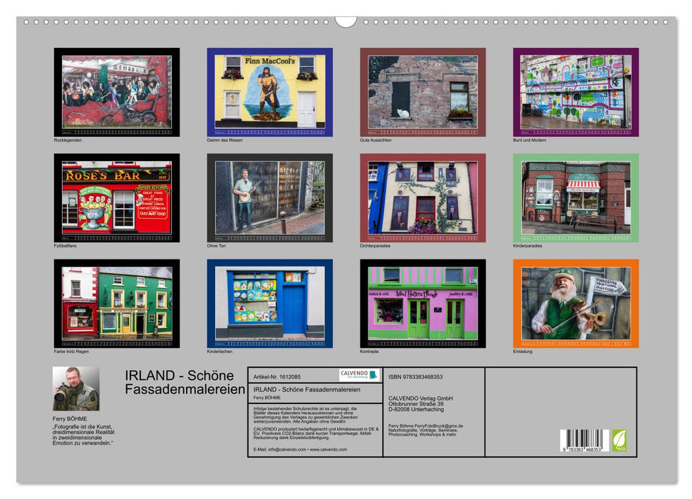 IRELAND - The most beautiful facade paintings (CALVENDO wall calendar 2024) 