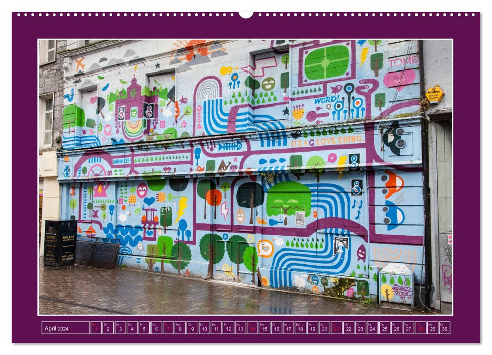IRLAND - Die schönsten Fassadenmalereien (CALVENDO Wandkalender 2024)