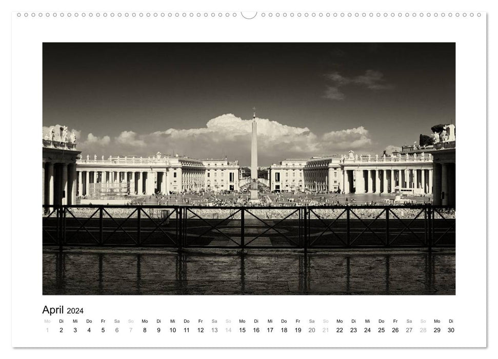 Rome in black and white (CALVENDO wall calendar 2024) 