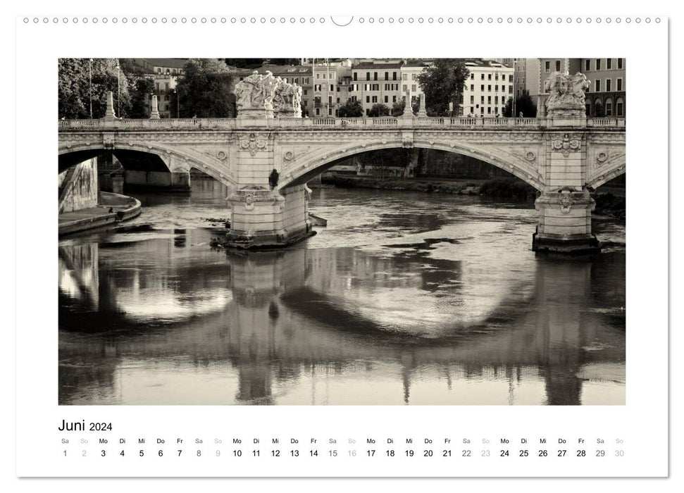 Rome in black and white (CALVENDO wall calendar 2024) 