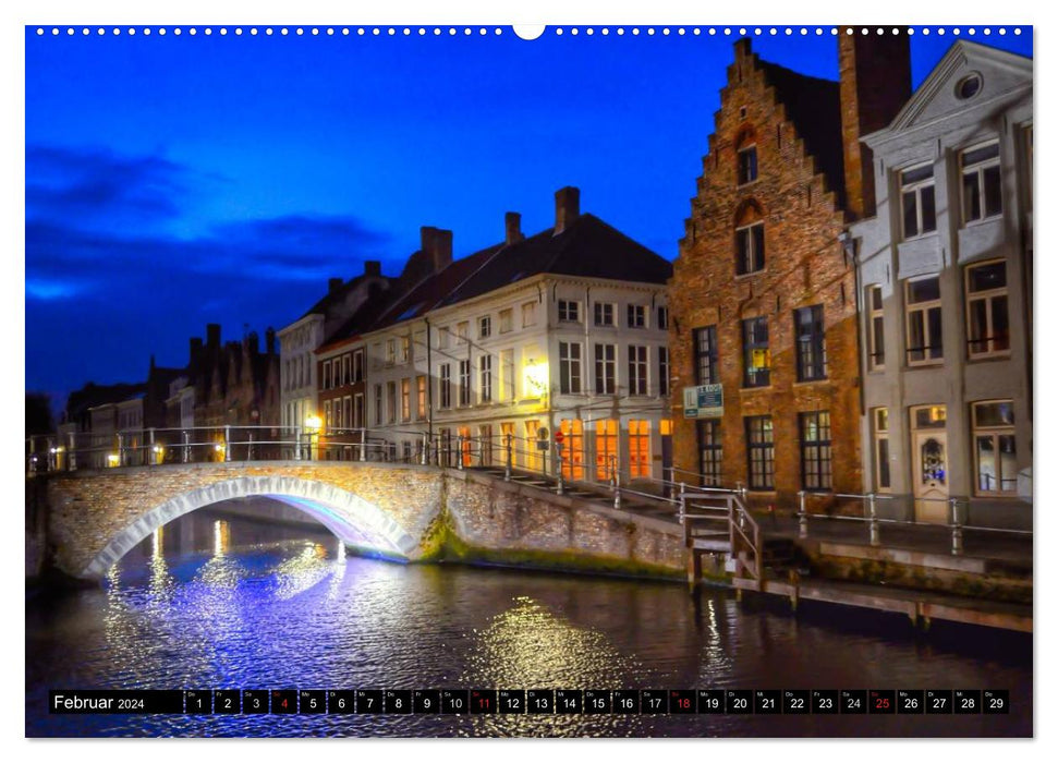 The canals of Bruges (CALVENDO wall calendar 2024) 