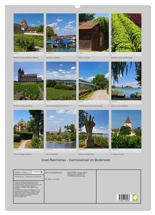 Île de Reichenau - Île aux légumes dans le lac de Constance (Calendrier mural CALVENDO 2024) 