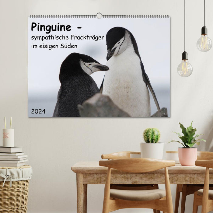 Pingouins - des gens sympathiques portant des fracs dans le sud glacial (calendrier mural CALVENDO 2024) 