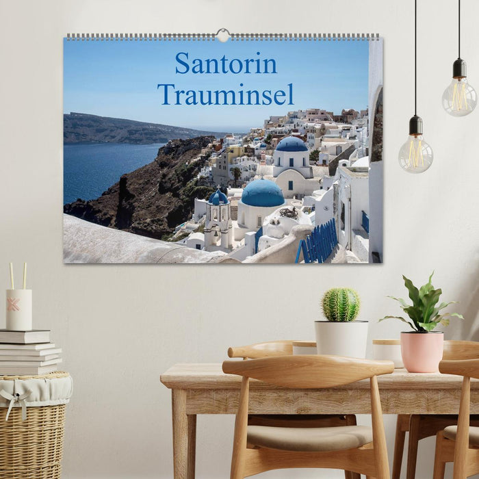 Île de rêve de Santorin (Calendrier mural CALVENDO 2024) 