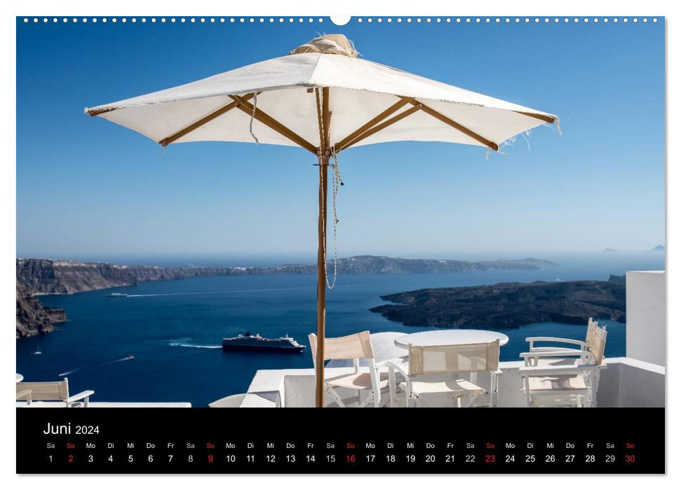 Santorini dream island (CALVENDO wall calendar 2024) 